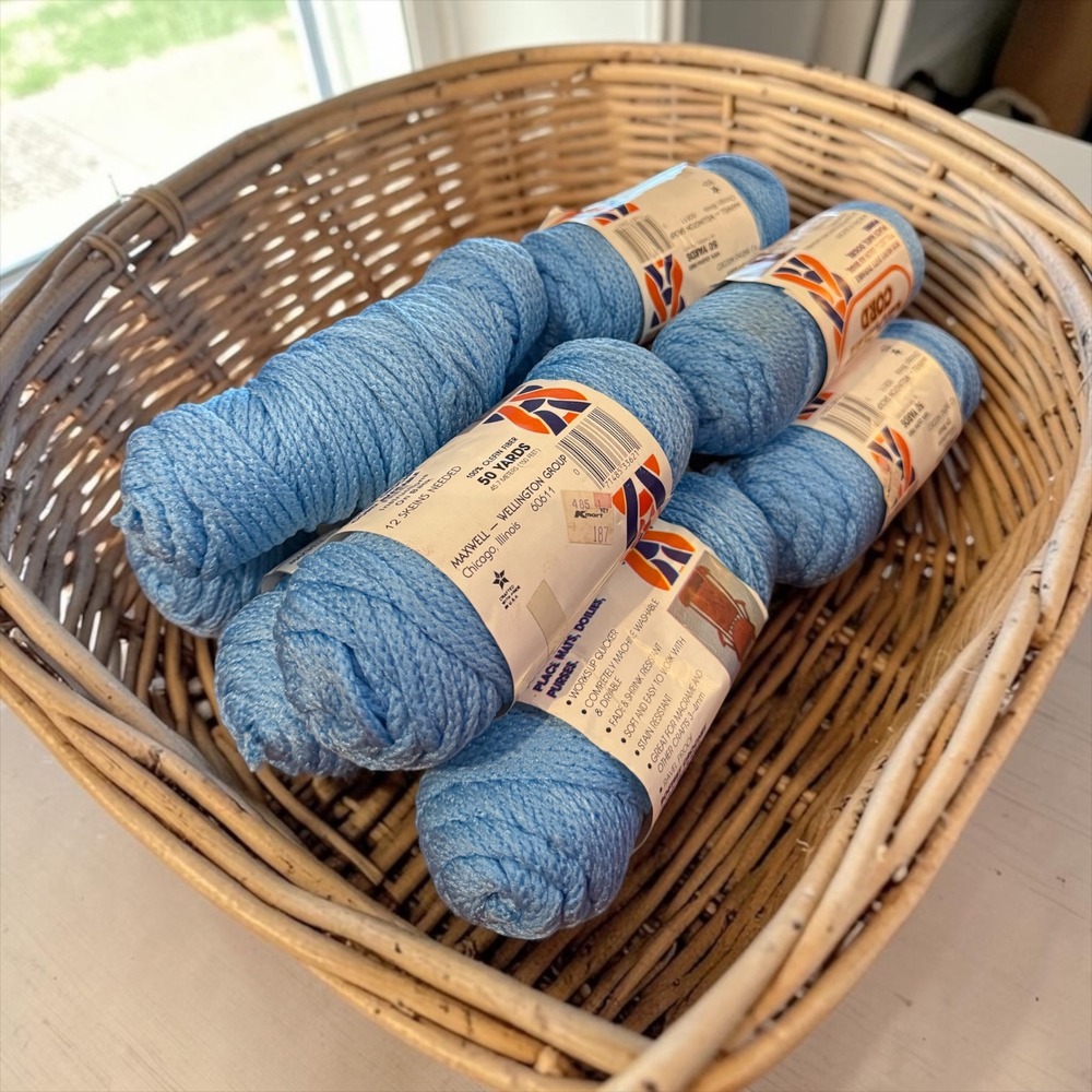 10 Vintage Wonder Crochet Cord Light Blue Maxwell Wellington Olefin Macrame